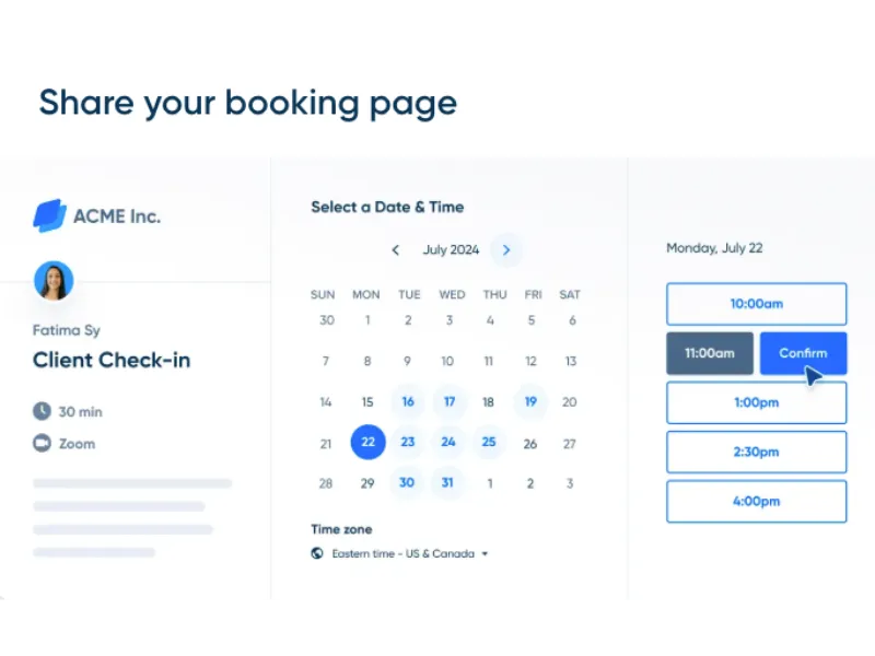 Calendly automated scheduling platform interface showing customizable booking pages and calendar integrations