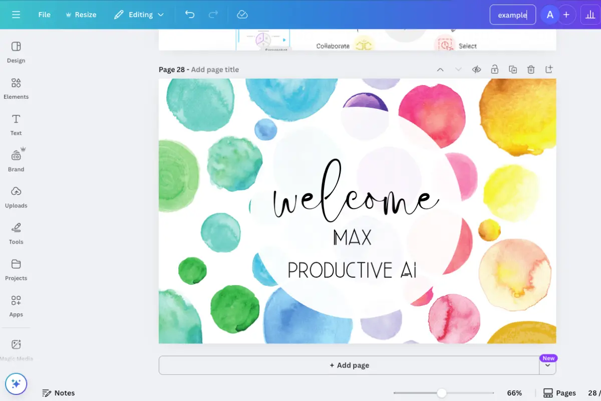 Canva AI-powered design platform showing Magic Studio interface and collaborative design tools