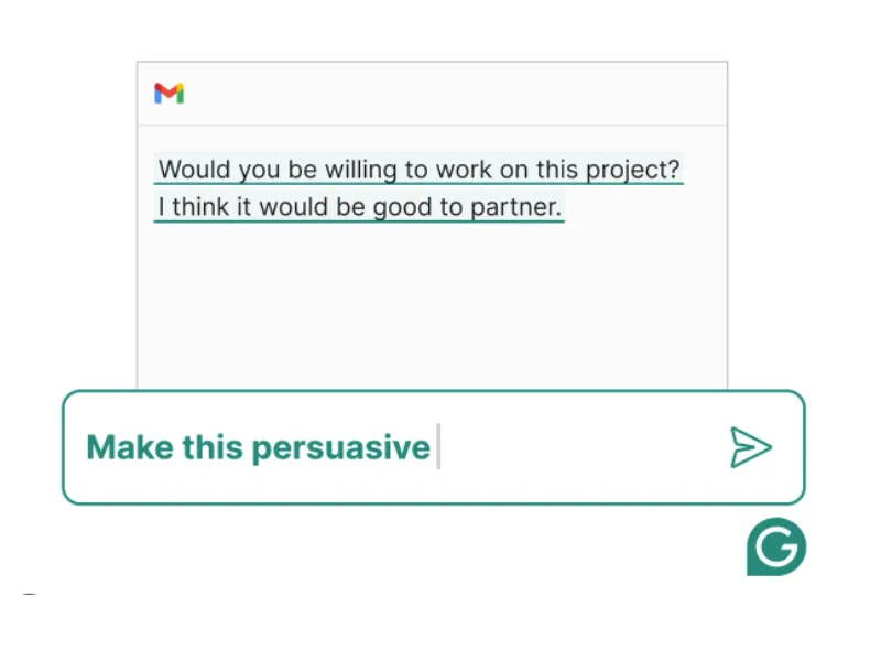 Grammarly AI writing assistant interface showing real-time grammar checking and tone detection