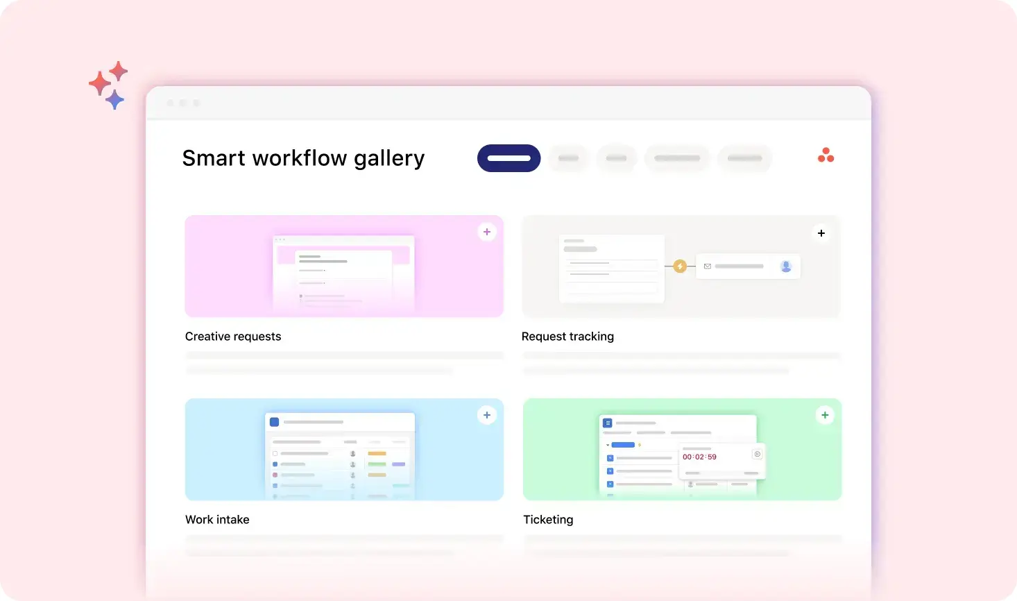 Asana AI interface showing smart workflows and calendar integration