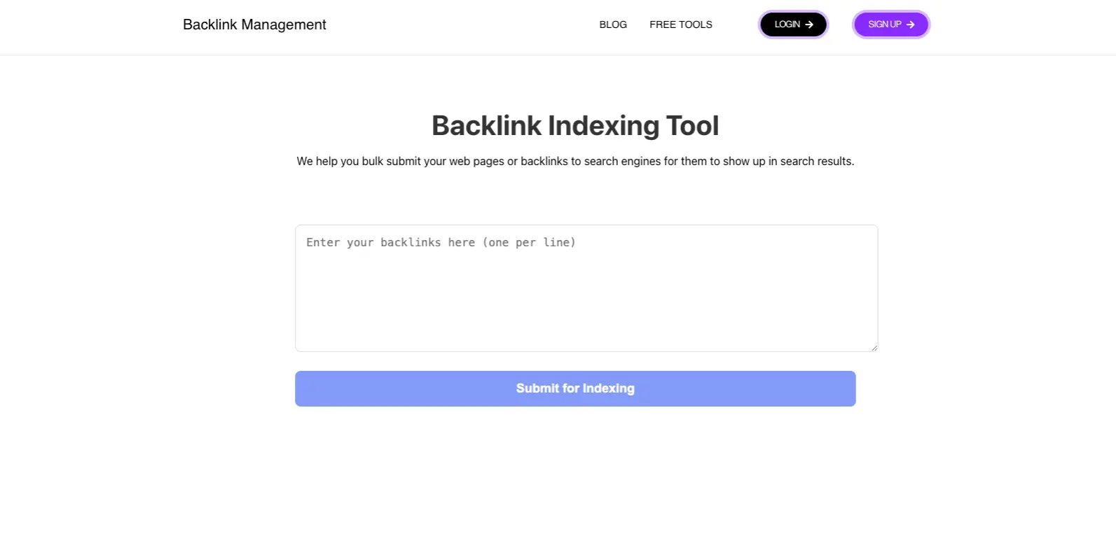 Backlink Management dashboard showing link monitoring and outreach interface