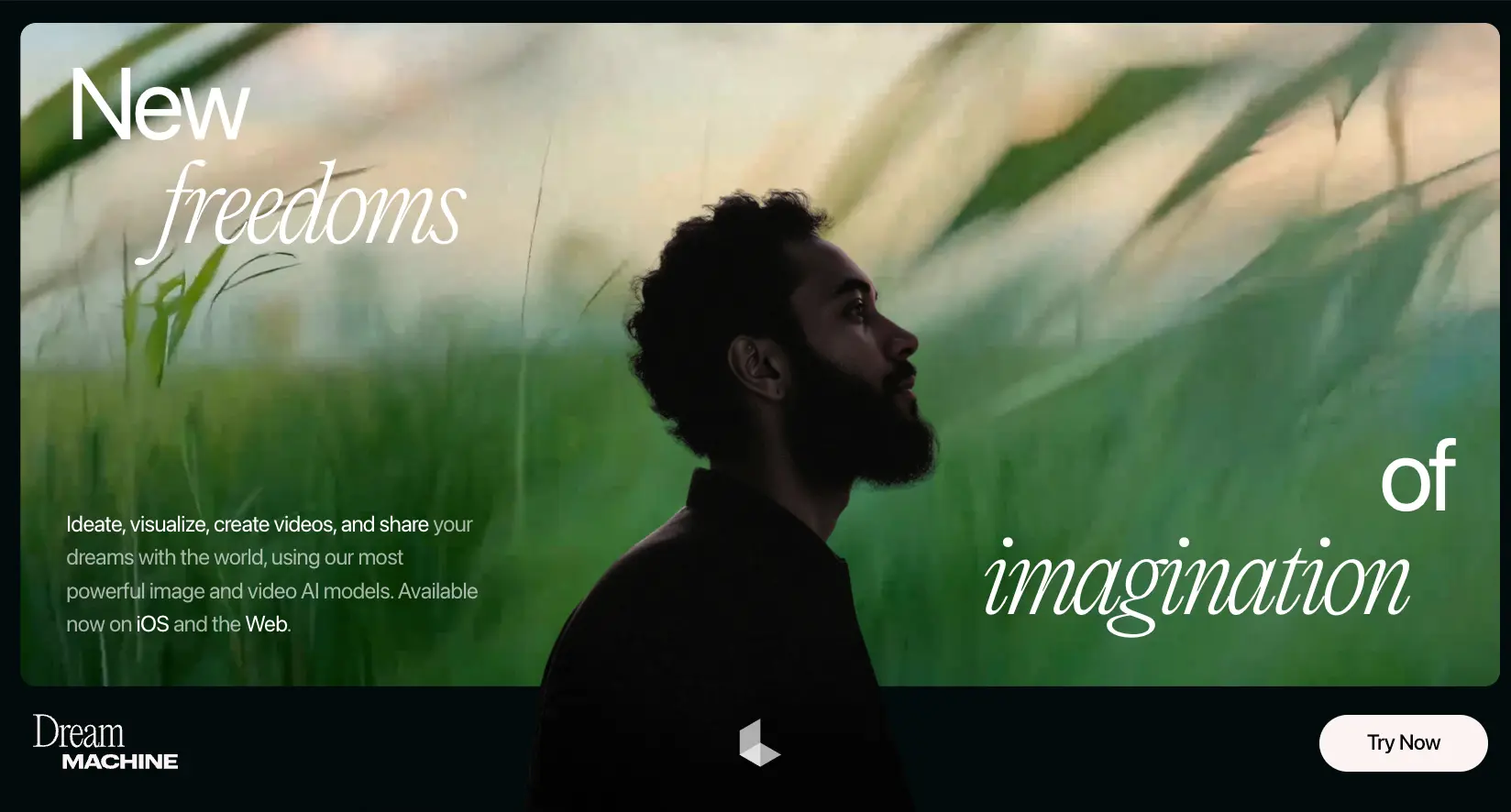 Luma AI Dream Machine interface showing video generation from text prompts