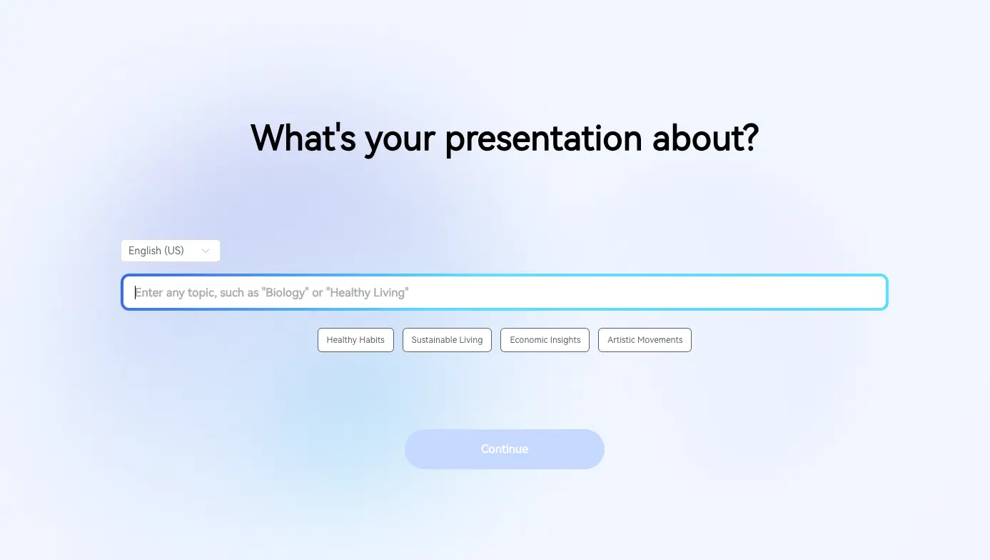 Wondershare Presentory AI interface showing presentation creation with GPT-4