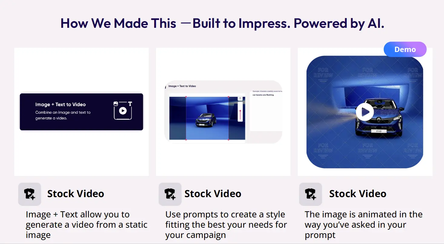 AdCreative.ai Image Text to Video Demo