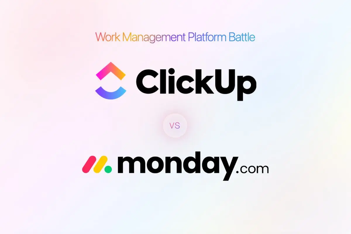 ClickUp vs Monday.com comparison 2025 - Work management platform battle between two leading project management tools