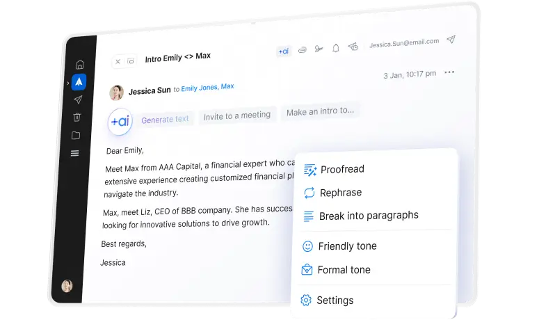 Spark Mail review 2025 showing AI Compose and Smart Inbox features