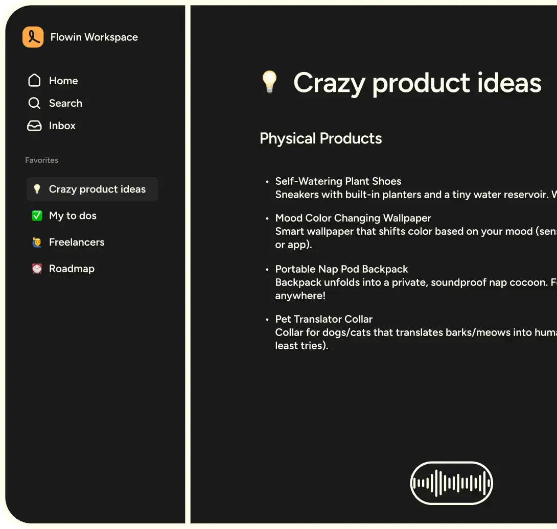 Wispr Flow AI voice dictation interface showing universal compatibility across applications