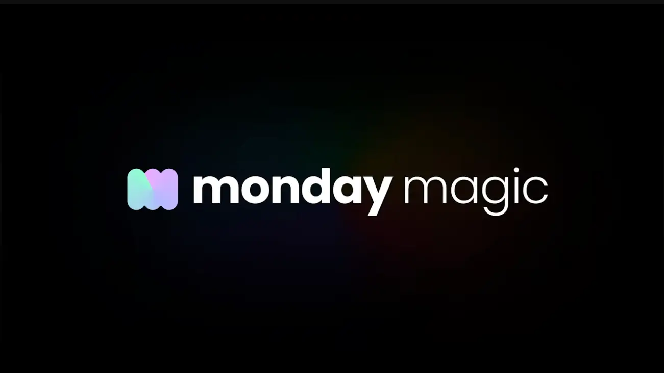 monday.com magic AI workspace builder logo - automated work solution creator