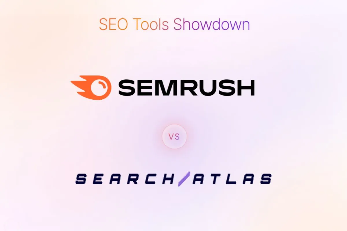 SEMrush vs Search Atlas AI visibility comparison showing LLM tracking dashboards, GEO features, and automation capabilities for 2026