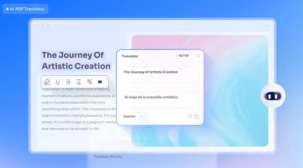 Wondershare PDFelement AI-powered interface showing document editing, OCR, and multi-AI model integration