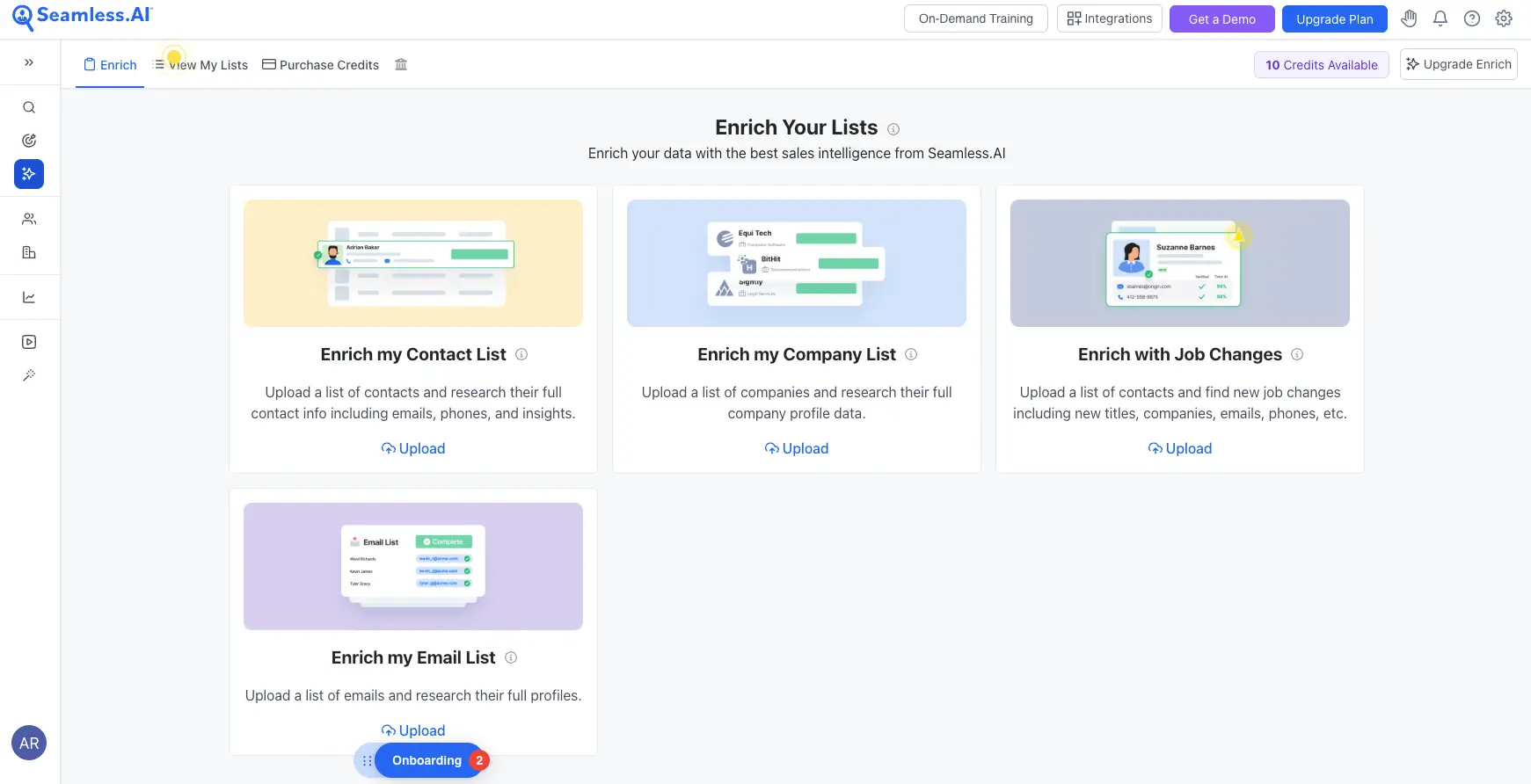 Seamless.AI review - enrich lists with contact and company data