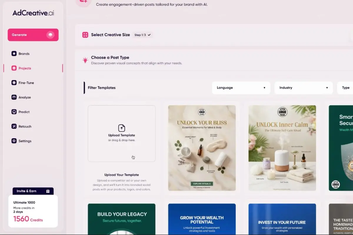 AdCreative.ai Template Library