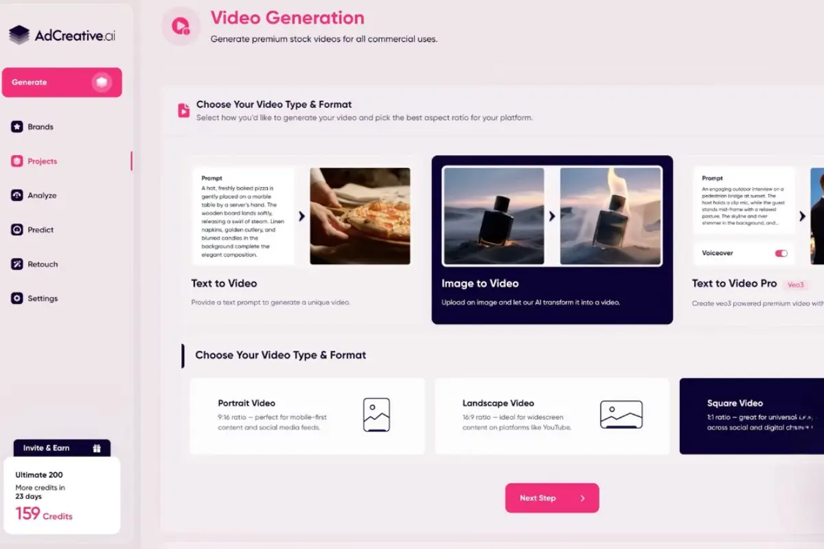 AdCreative.ai Video Generation