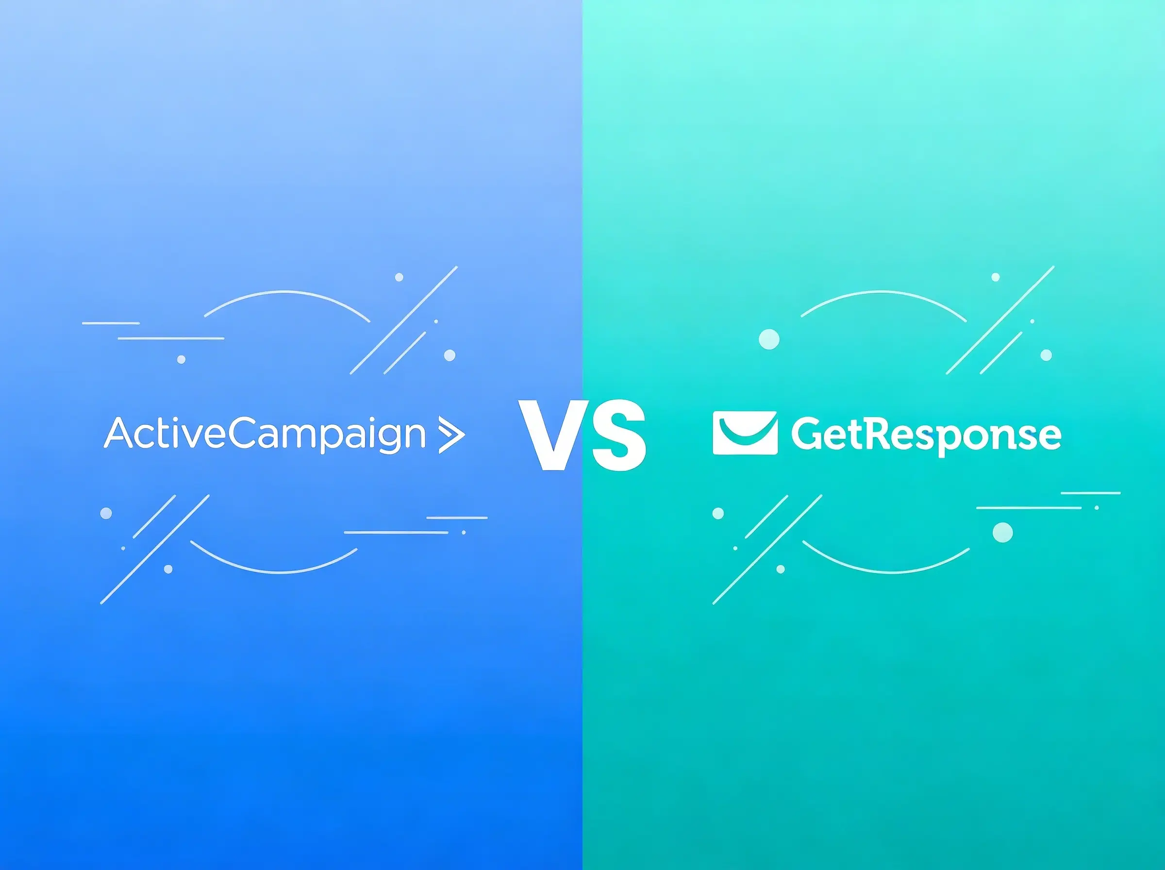 ActiveCampaign vs GetResponse comparison hero image with both logos side by side