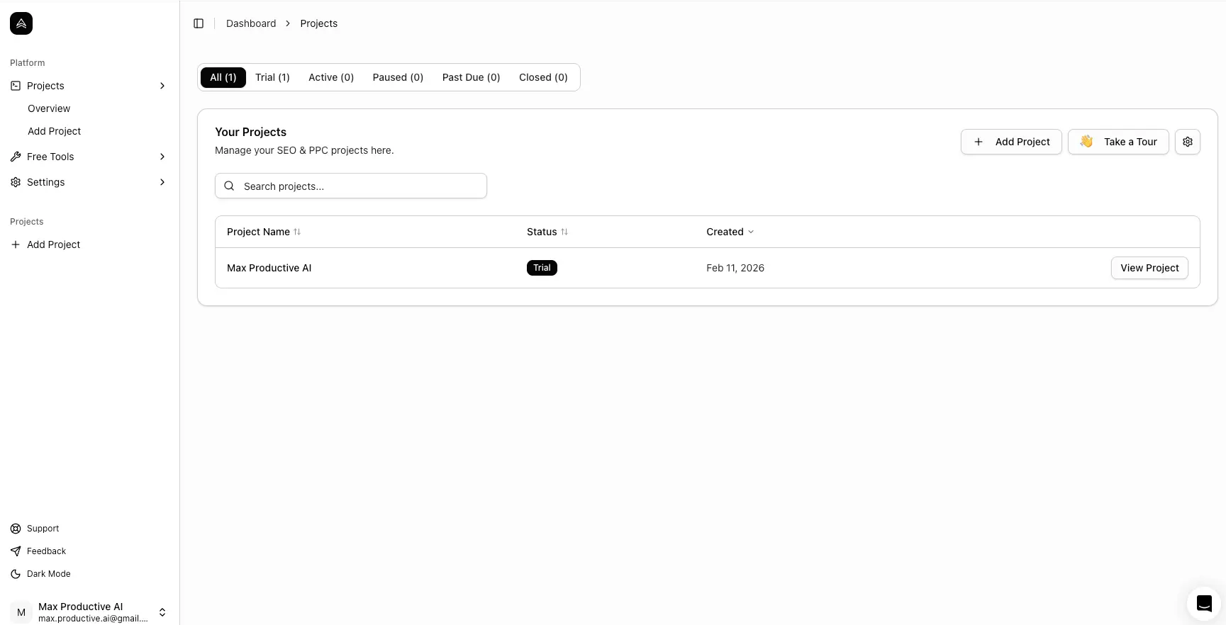 Ranked AI Projects Dashboard