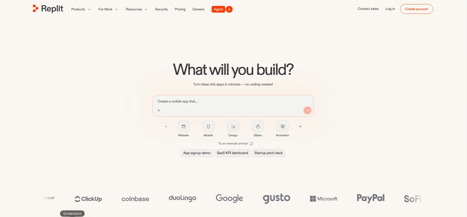 Replit workspace dashboard from our own account